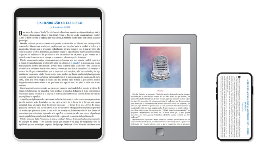 ebook en diferentes lectores electrónicos
